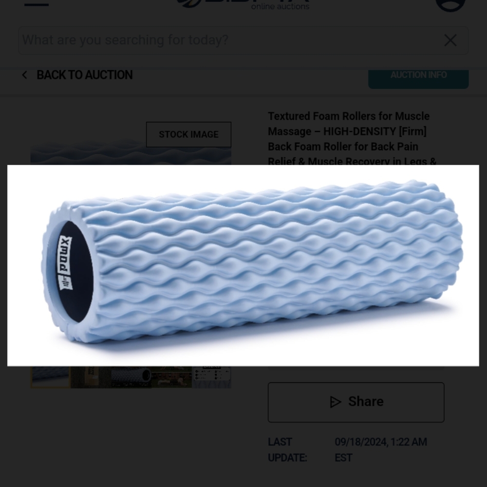 Textured Foam Roller for Muscle Massage, Large,  HIGH-DENSITY [Firm]